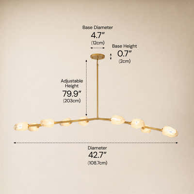 Solenne Cloud Glass Linear Chandelier 70"W