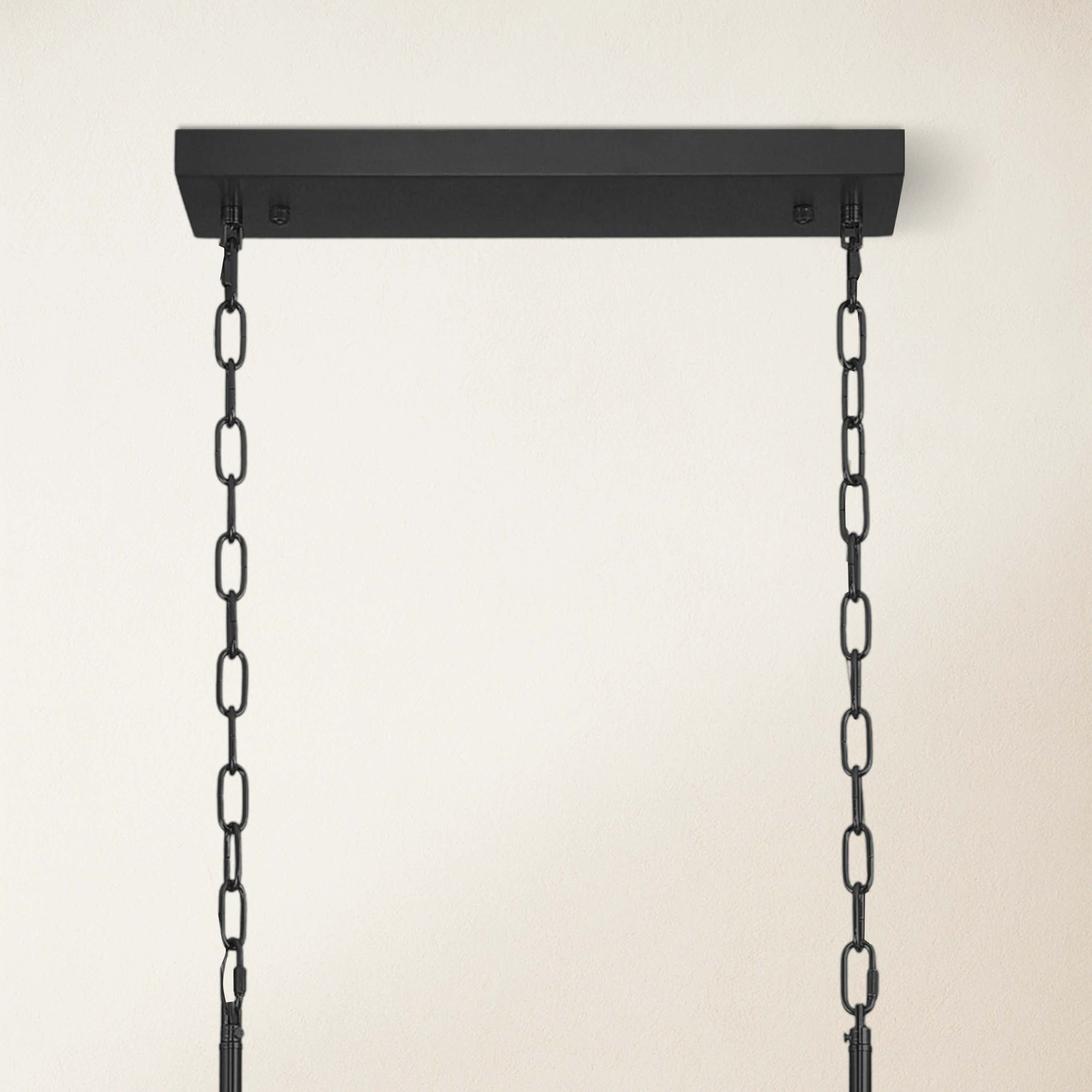 Caldera Alabaster Rectangular Chandelier 40"