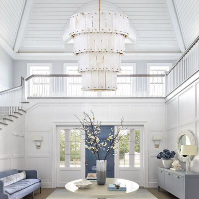 Rancho Alabaster 4-Tier Round Chandelier 24''D#Finish_Gold