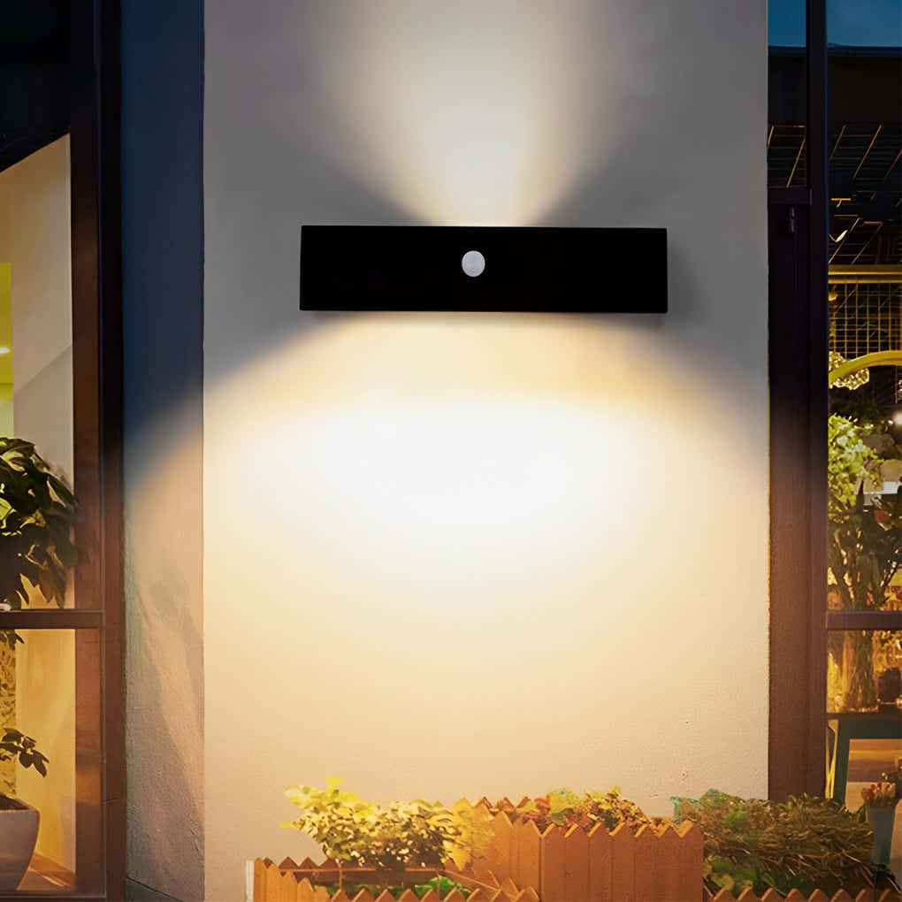Vallum Rectangular Outdoor Up Down Wall Light