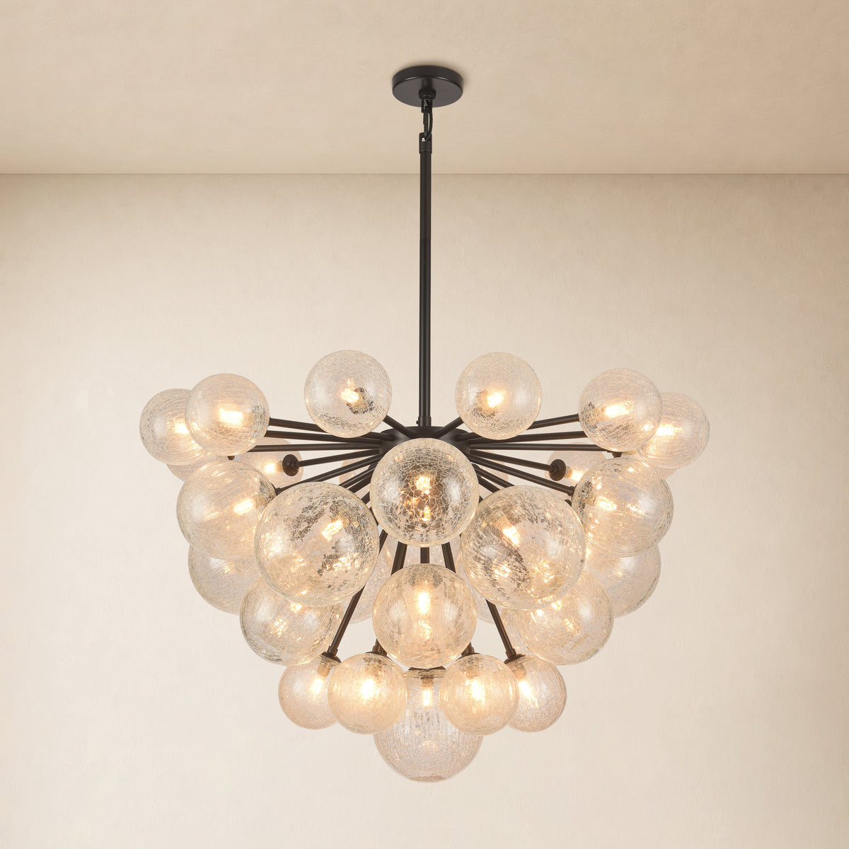 Elowen Glass Globe Cluster Chandelier 35.8"D 