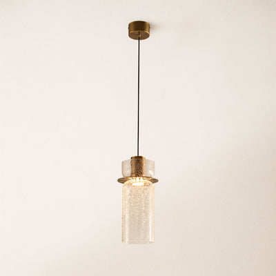 Zendria Crackle Glass Pendant Light