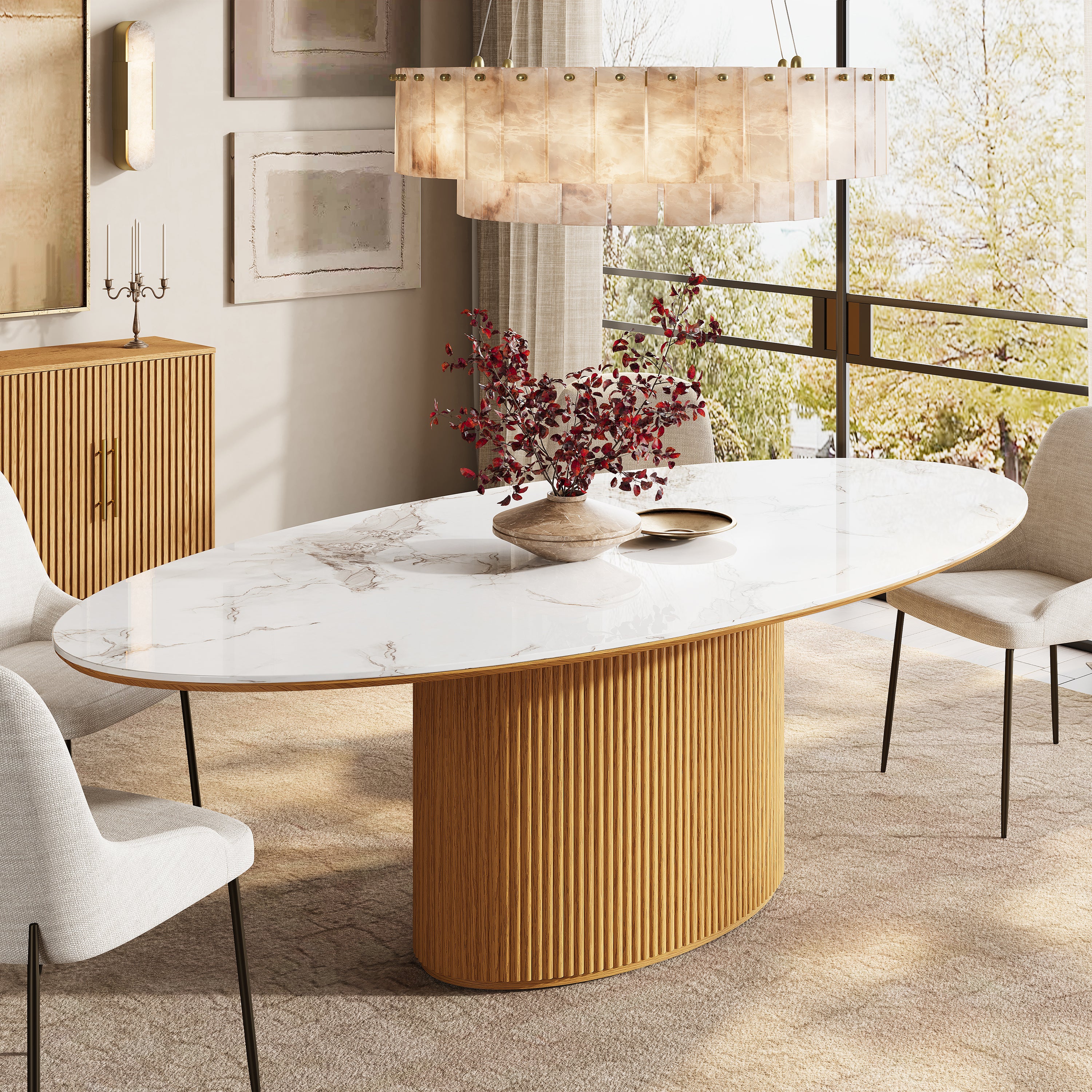 Marley Sintered Stone Dining Table 213cm