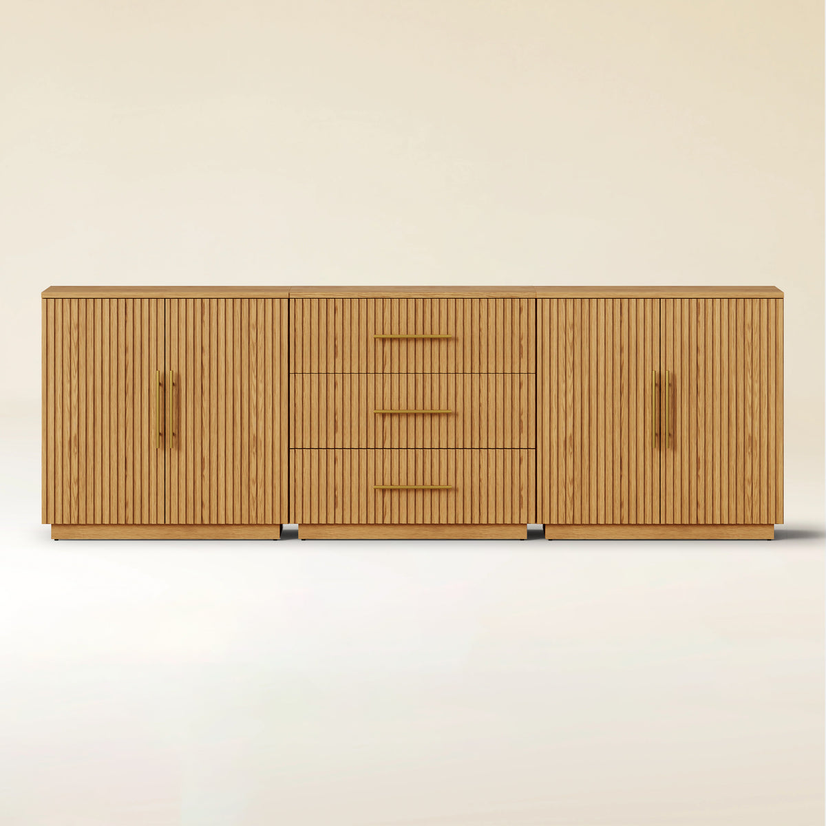 Holt Oak Modular Media Console (Set of 3)