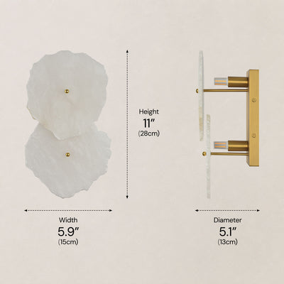Moira Alabaster 2 Lights Wall Sconce