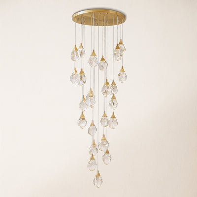 Aurelium Crystal Staircase Round Chandelier