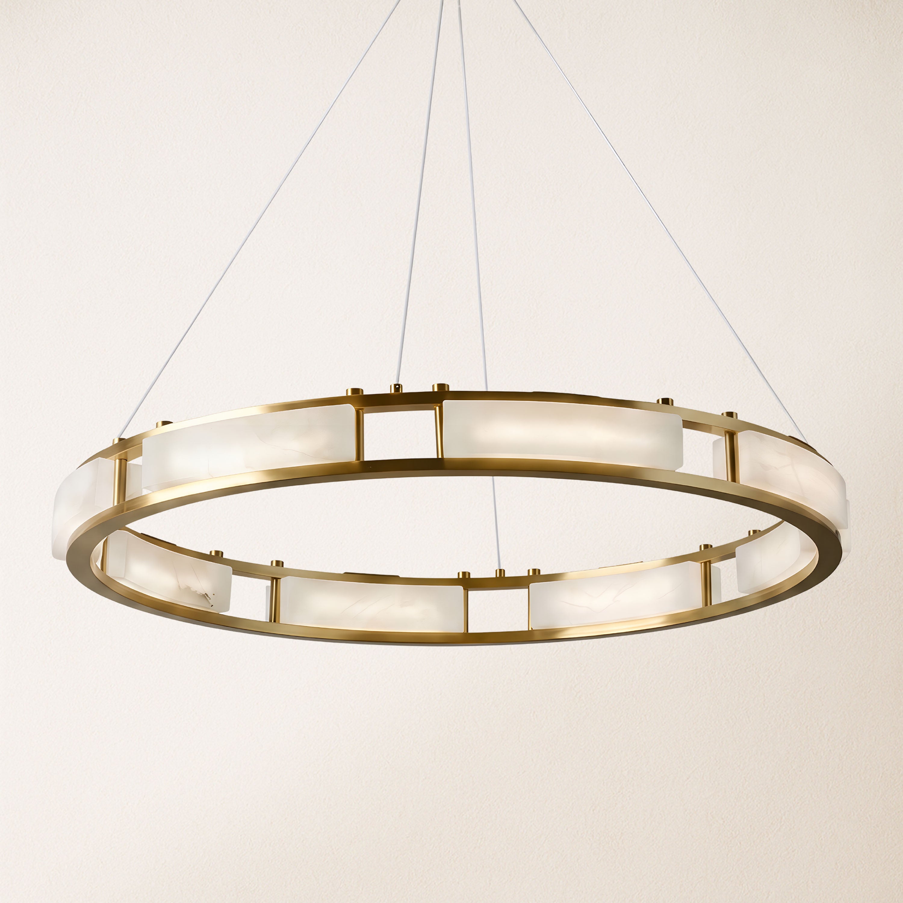 Serenique Qatar Alabaster Round Chandelier