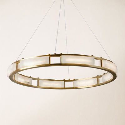 Serenique Qatar Alabaster Round Chandelier