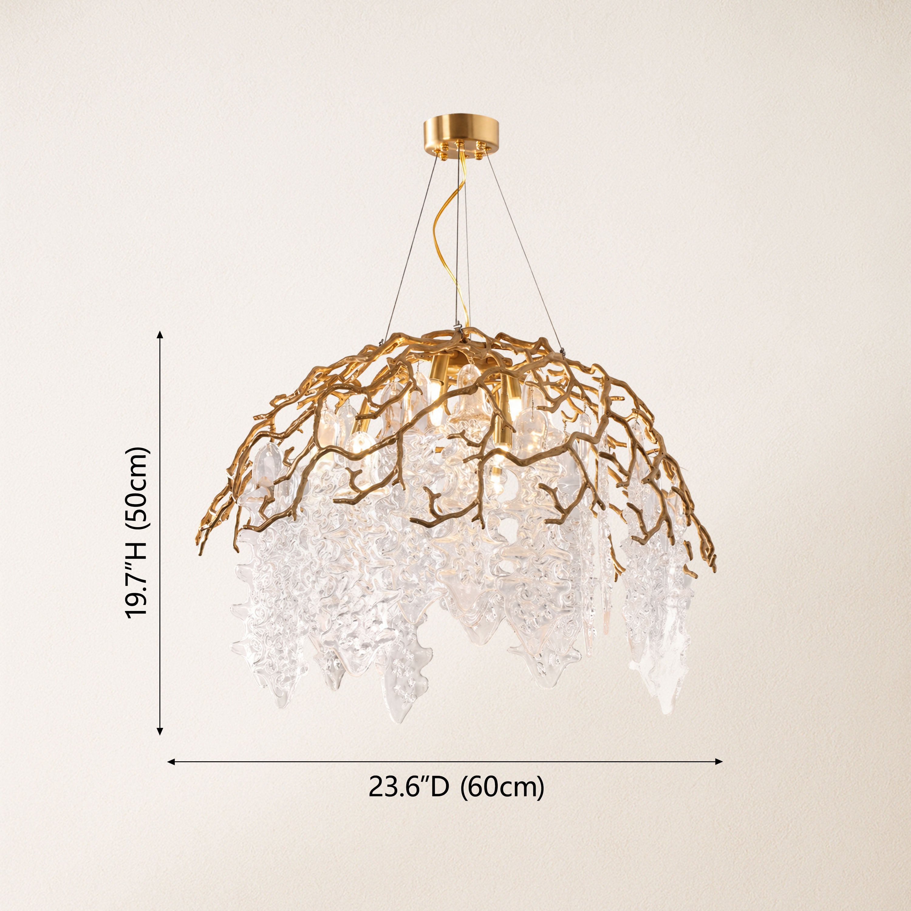 Aurevia Dome Glass Chandelier