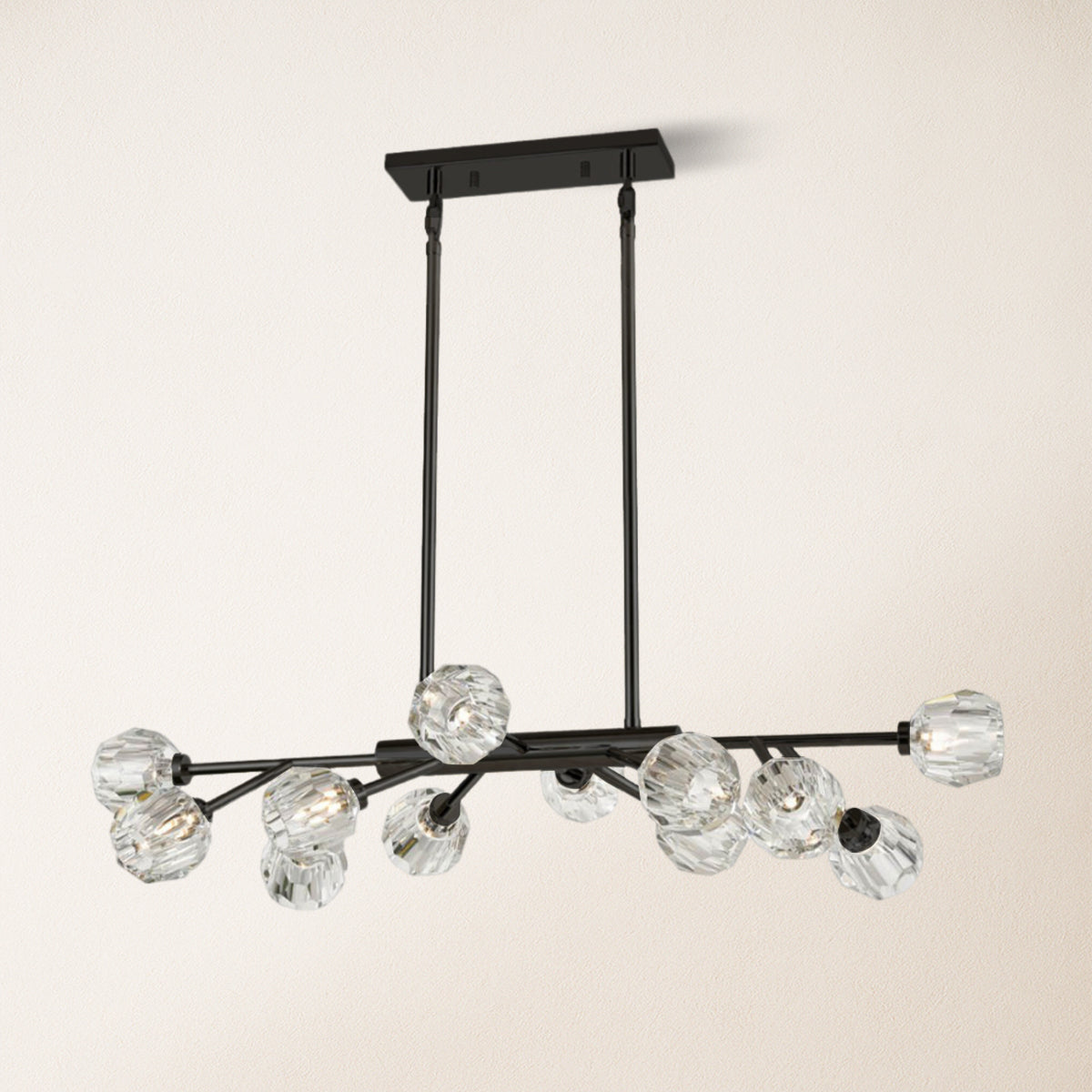 Parisian Crystal Linear Chandelier 122 cm L