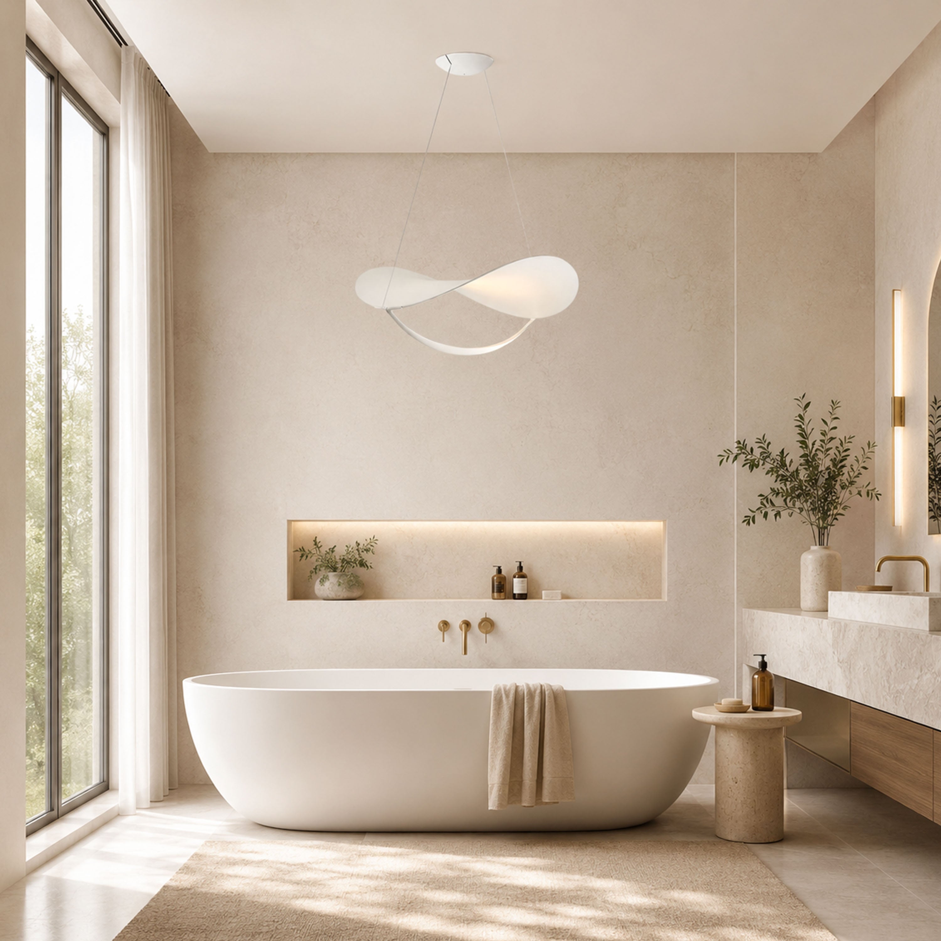 Luvra Floating Arc Pendant Light