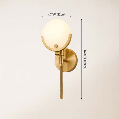 Alabaster Ava Brass Wall Lamp