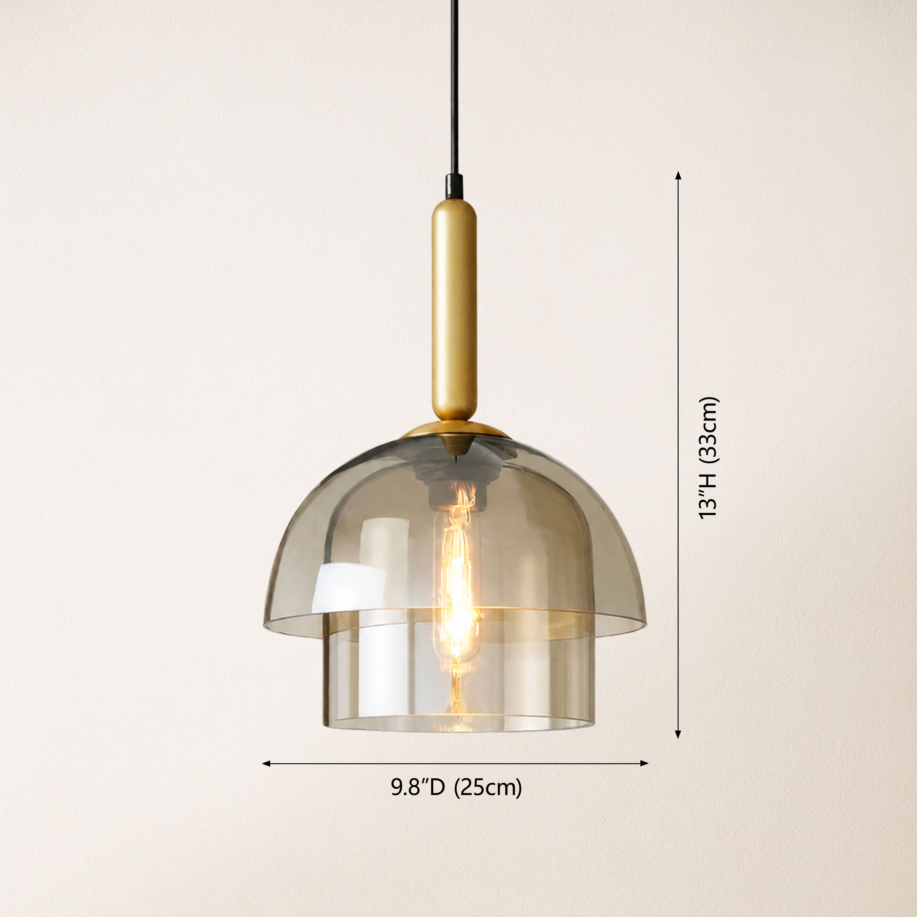Velorien Glass Tiered Pendant Light