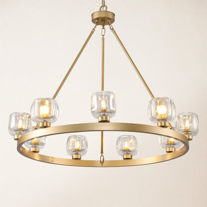 Vellum Round Chandelier 91cm D
