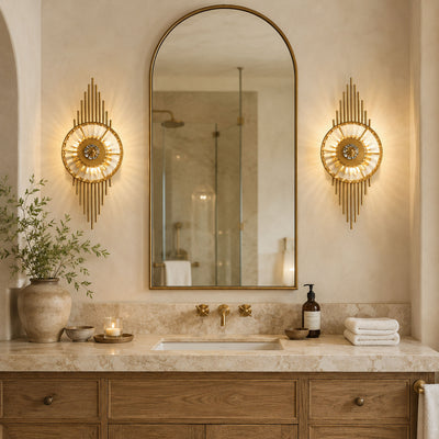 Axionna Crystal Gear Wall Sconce