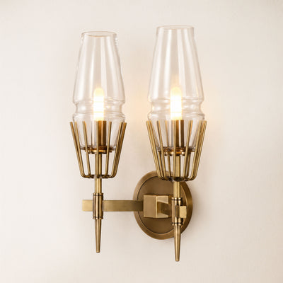 Astoria Glass 2 Light Wall Sconce