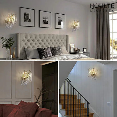 Lustre Branches Crystal Wall Sconce 25cm