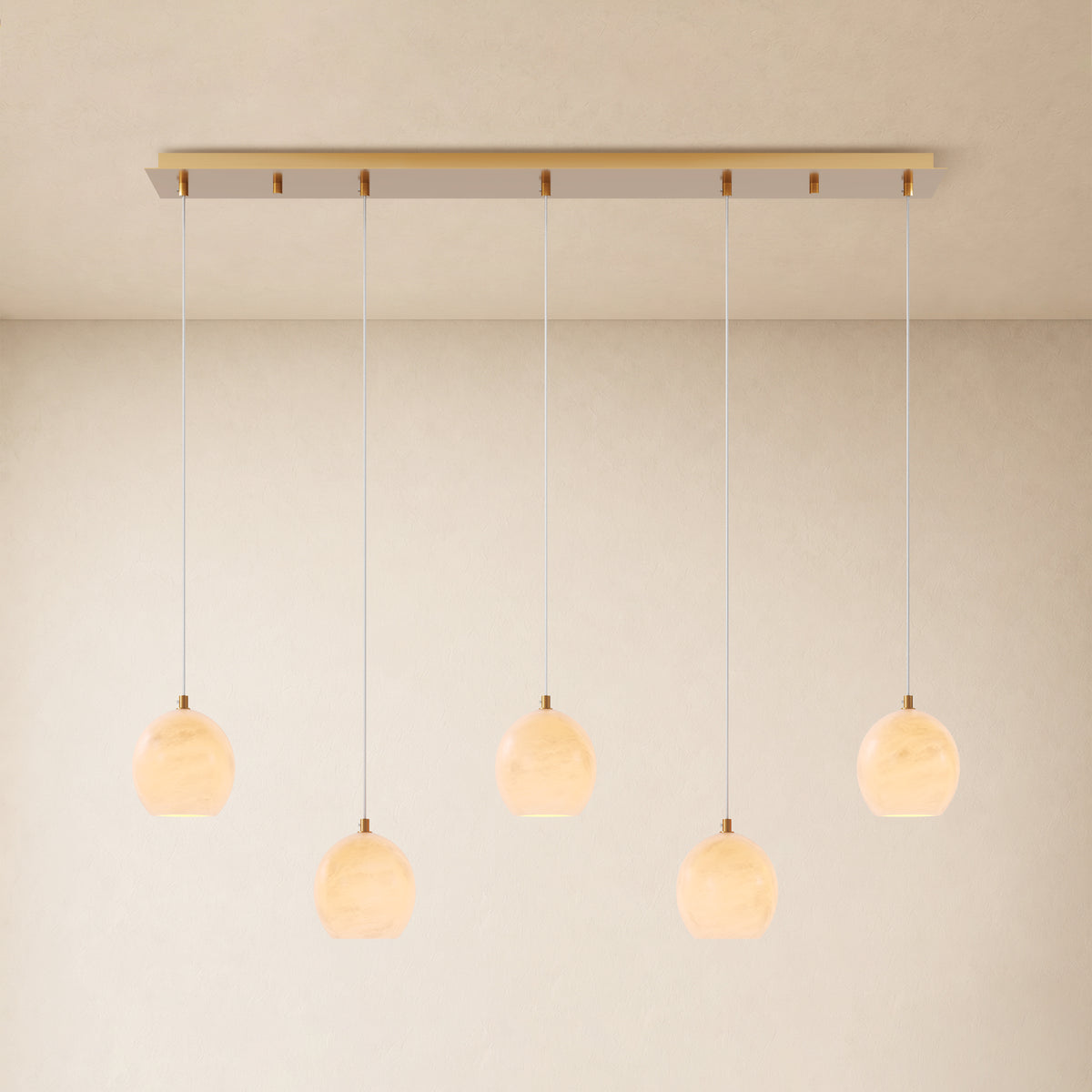 Quorvyn Resin Globe Linear Chandelier 