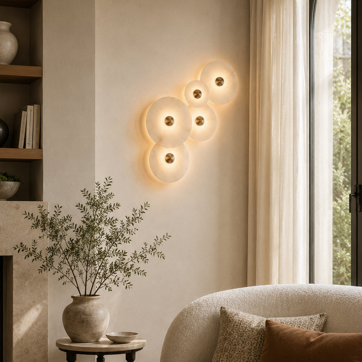 Miles Alabaster Multi-Lights Wall Sconce