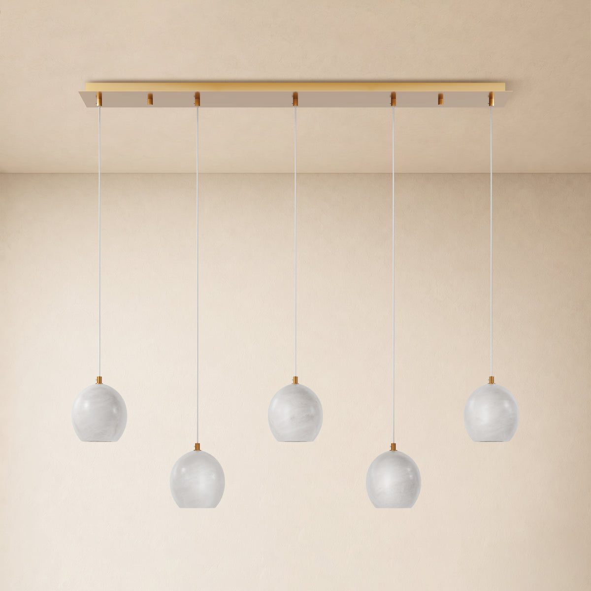 Quorvyn Resin Globe Linear Chandelier 