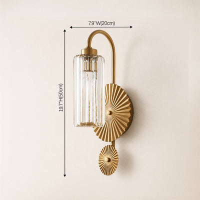 Plicate Crystal Wall Sconce