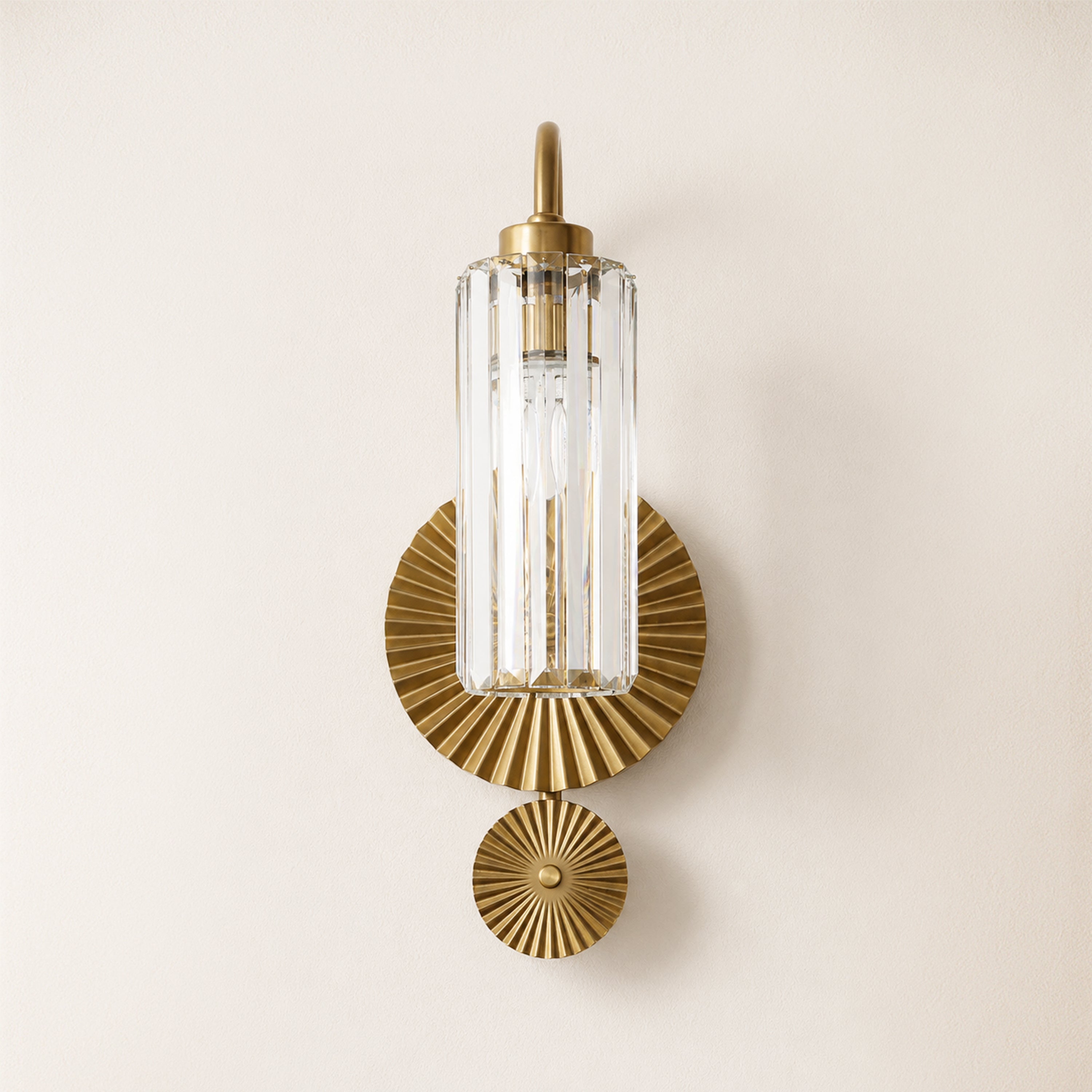Plicate Crystal Wall Sconce
