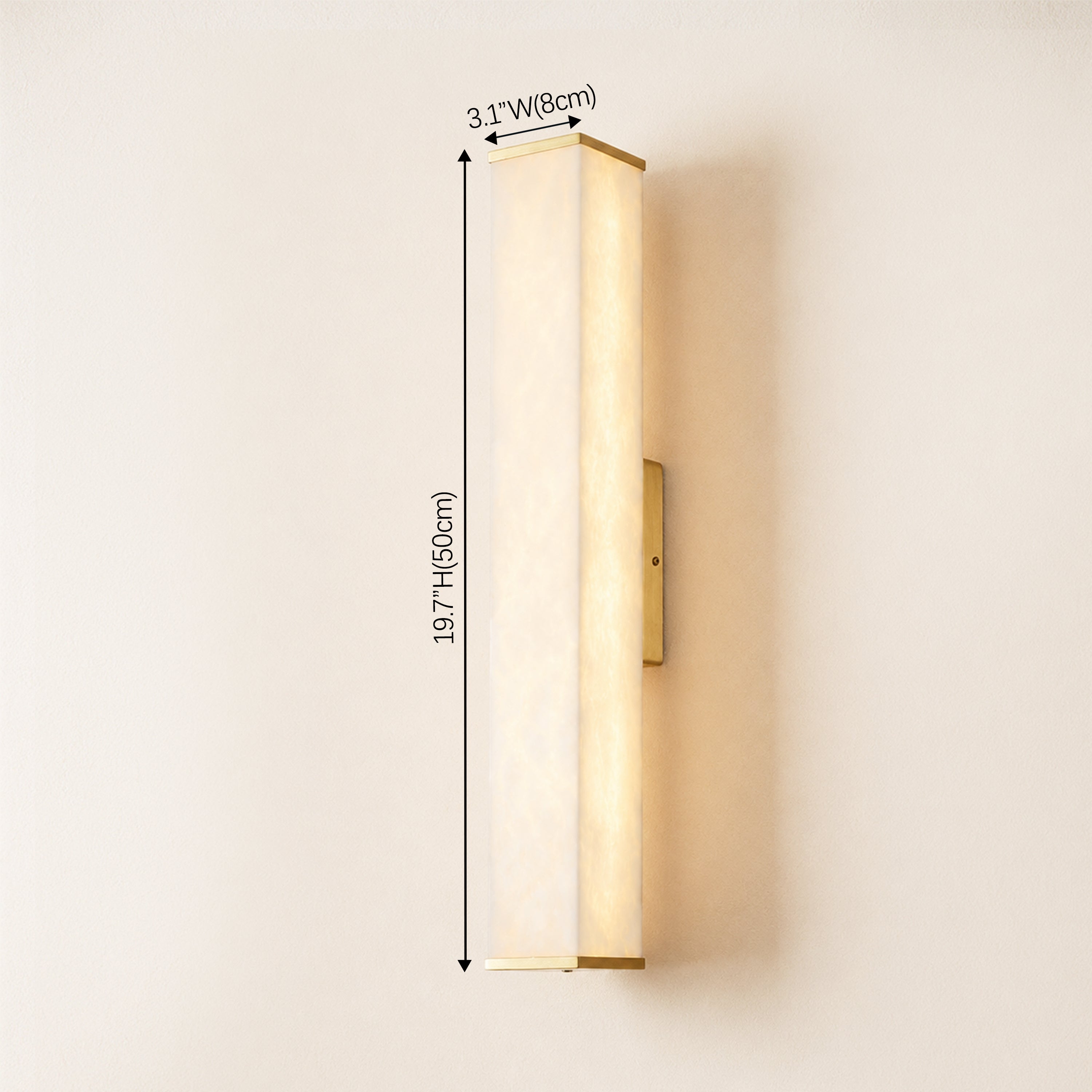 Valoria Alabaster Rectangular Wall Sconce