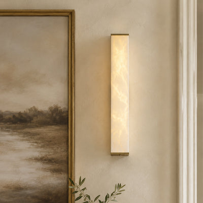 Valoria Alabaster Rectangular Wall Sconce