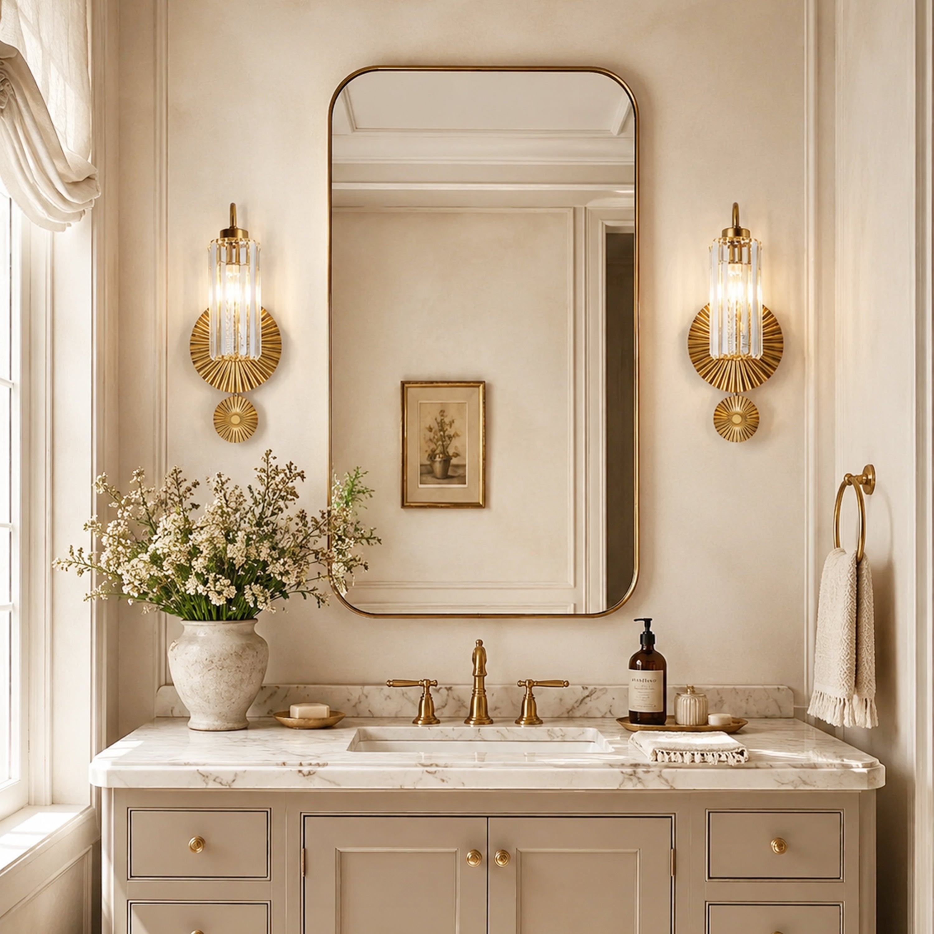 Plicate Crystal Wall Sconce