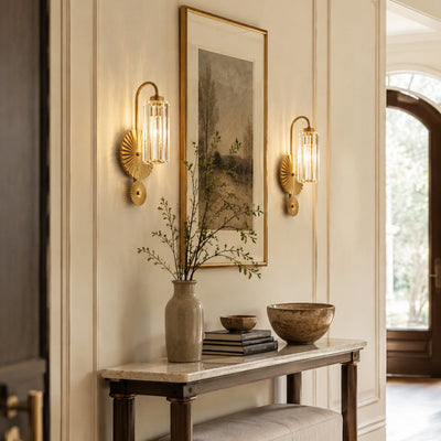 Plicate Crystal Wall Sconce