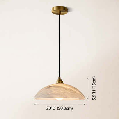 Dadaly Alabaster Modern Small Art Pendant 50.8cm D