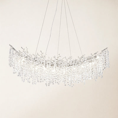 Lustre Branches Crystal Rectangular Chandelier 140cm W