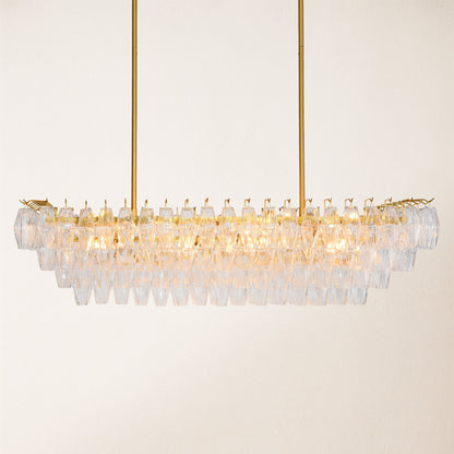 Celestial Drop Glass Crystal Glass Chandelier 137cm W