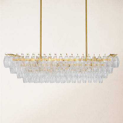 Celestial Drop Glass Crystal Glass Chandelier 137cm W