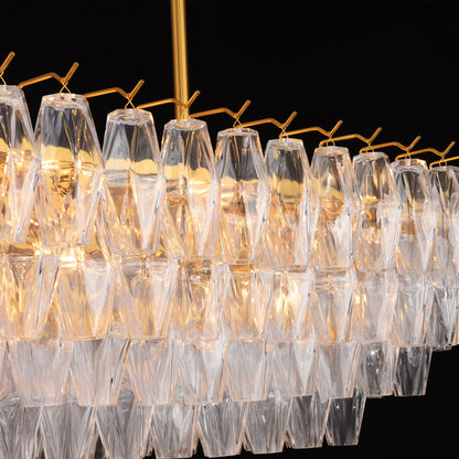 Celestial Drop Glass Crystal Glass Chandelier 137cm W