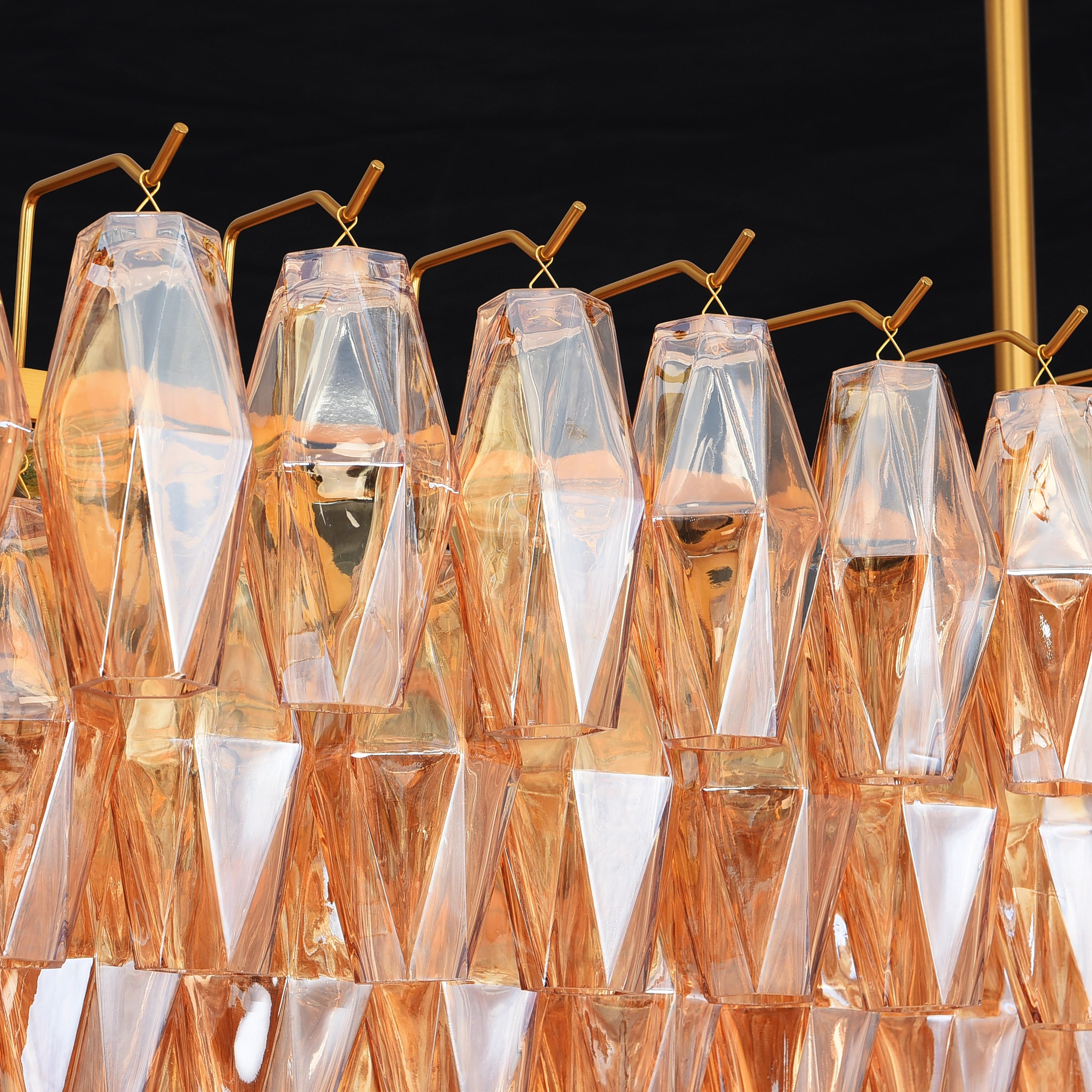Celestial Drop Glass Crystal Glass Chandelier 137cm W