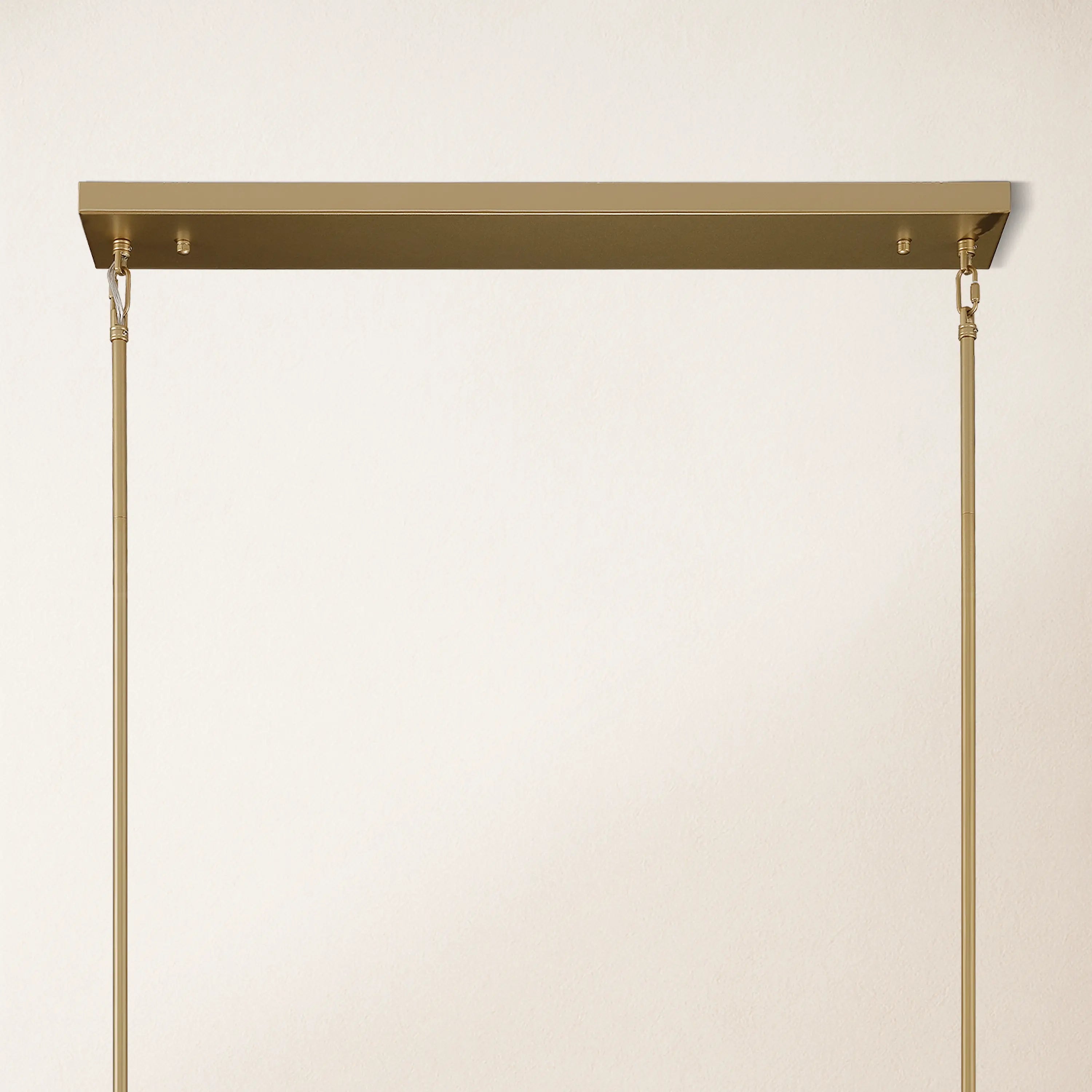 Cylora Glass Tube Rectangular Chandelier 137cm