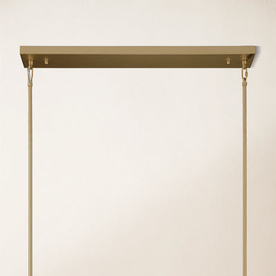 Cylora Glass Tube Rectangular Chandelier 54"W
