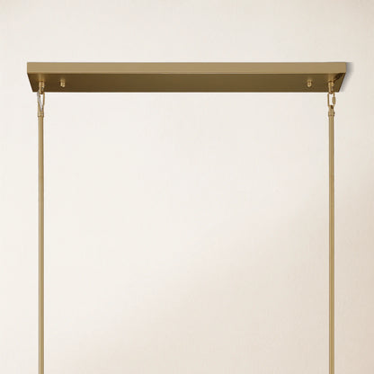 Cylora Glass Tube Rectangular Chandelier 137cm