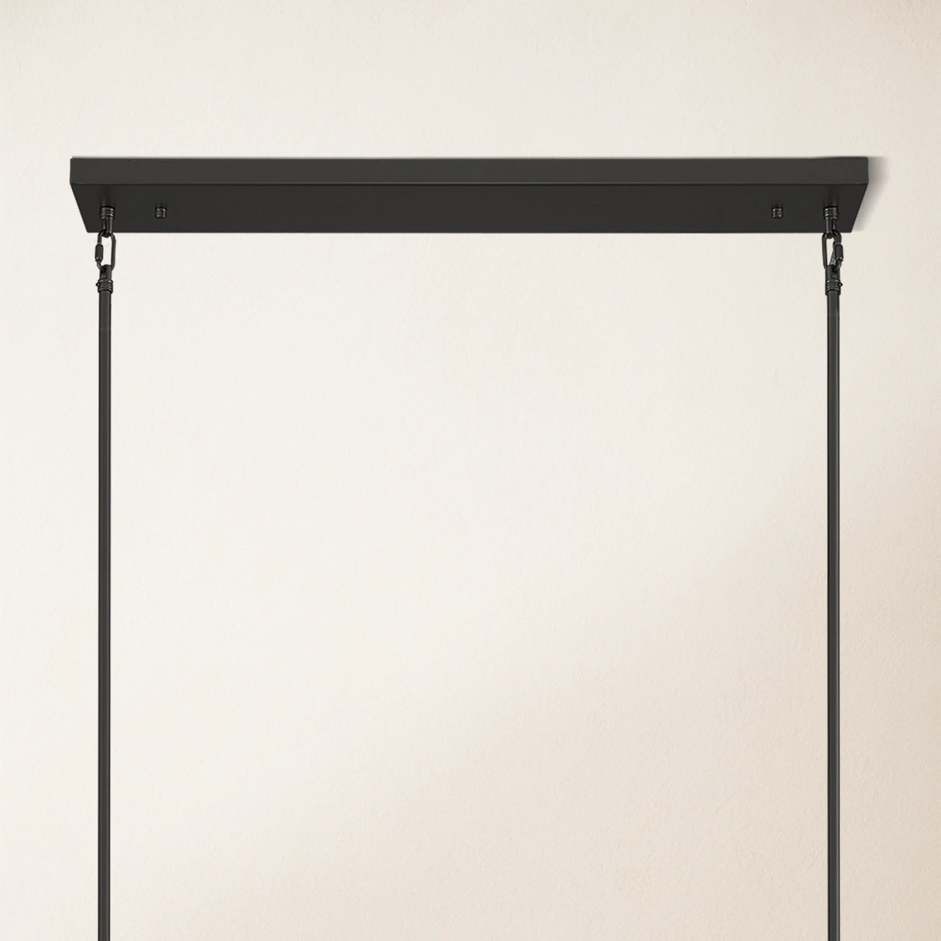Cylora Glass Tube Rectangular Chandelier 137cm