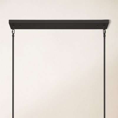 Cylora Glass Tube Rectangular Chandelier 54"W