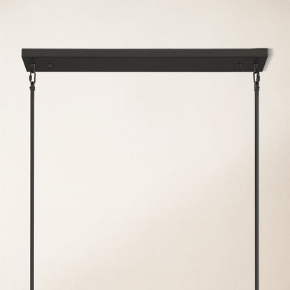 Cylora Glass Tube Rectangular Chandelier 137cm