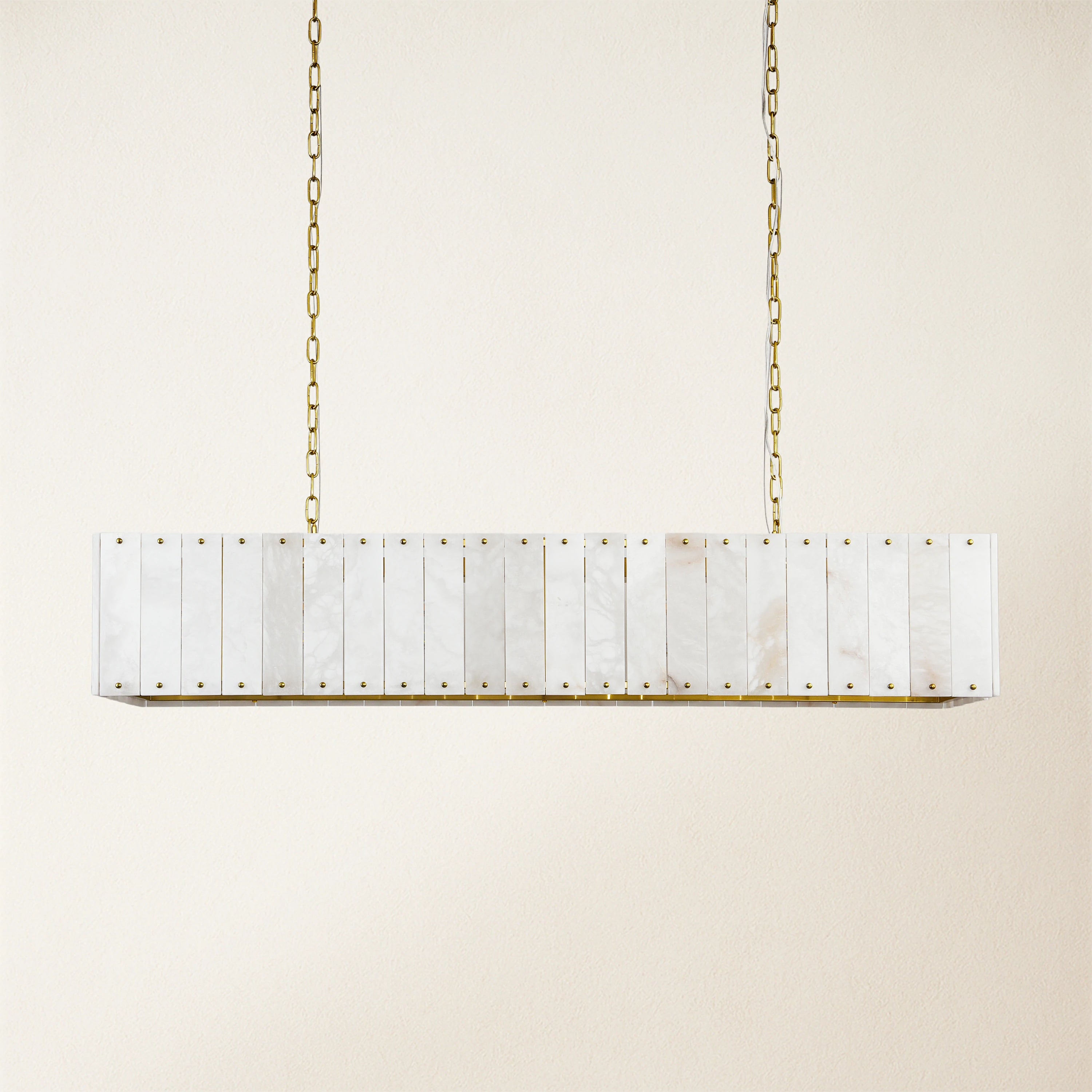 Nivislight Alabaster Rectangular Chandelier 140cm