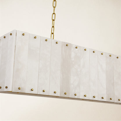 Nivislight Alabaster Rectangular Chandelier 140cm