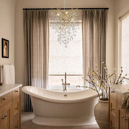 Frostleaf Crystal Grand Cascade Branches Chandelier 53cm D