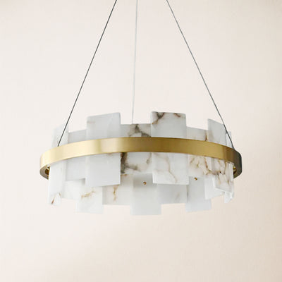 Calia Halo Alabaster Round Chandelier