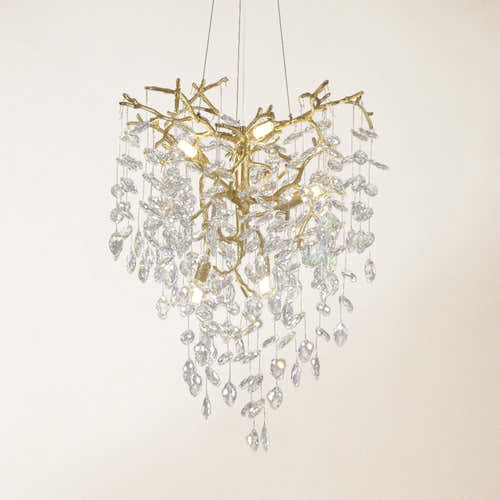 Frostleaf Crystal Grand Cascade Branches Chandelier 53cm D