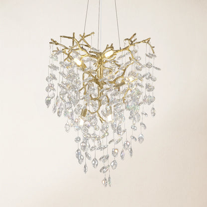 Frostleaf Crystal Grand Cascade Branches Chandelier 53.3cm D