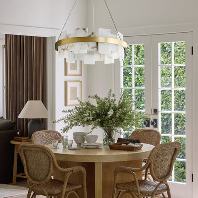 Calia Halo Alabaster Round Chandelier