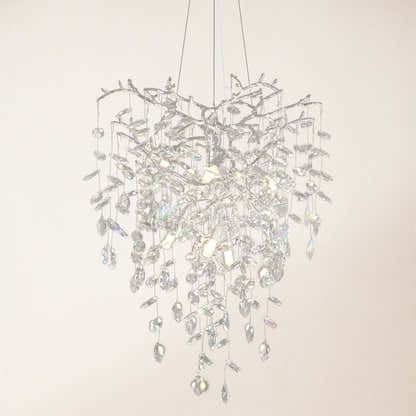 Frostleaf Crystal Grand Cascade Branches Chandelier 53cm D